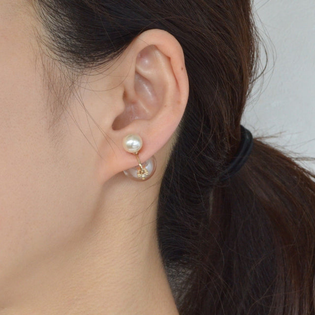 inclusion earring(white inclusion catch)