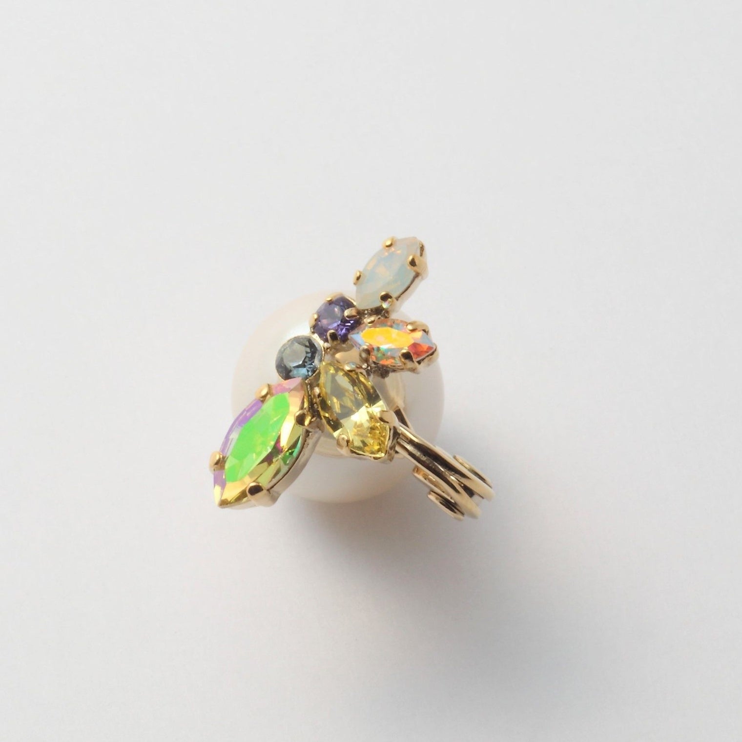 bijoux crystals pearl earring