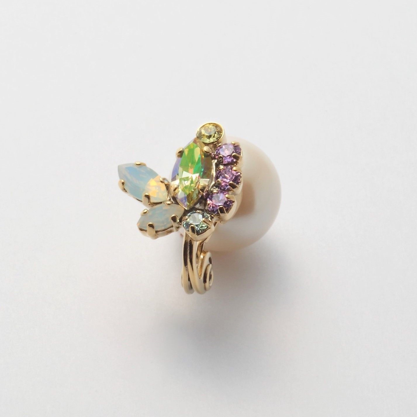 bijoux crystals pearl earring