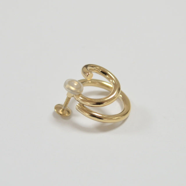 double hoop earring (gold / silver)