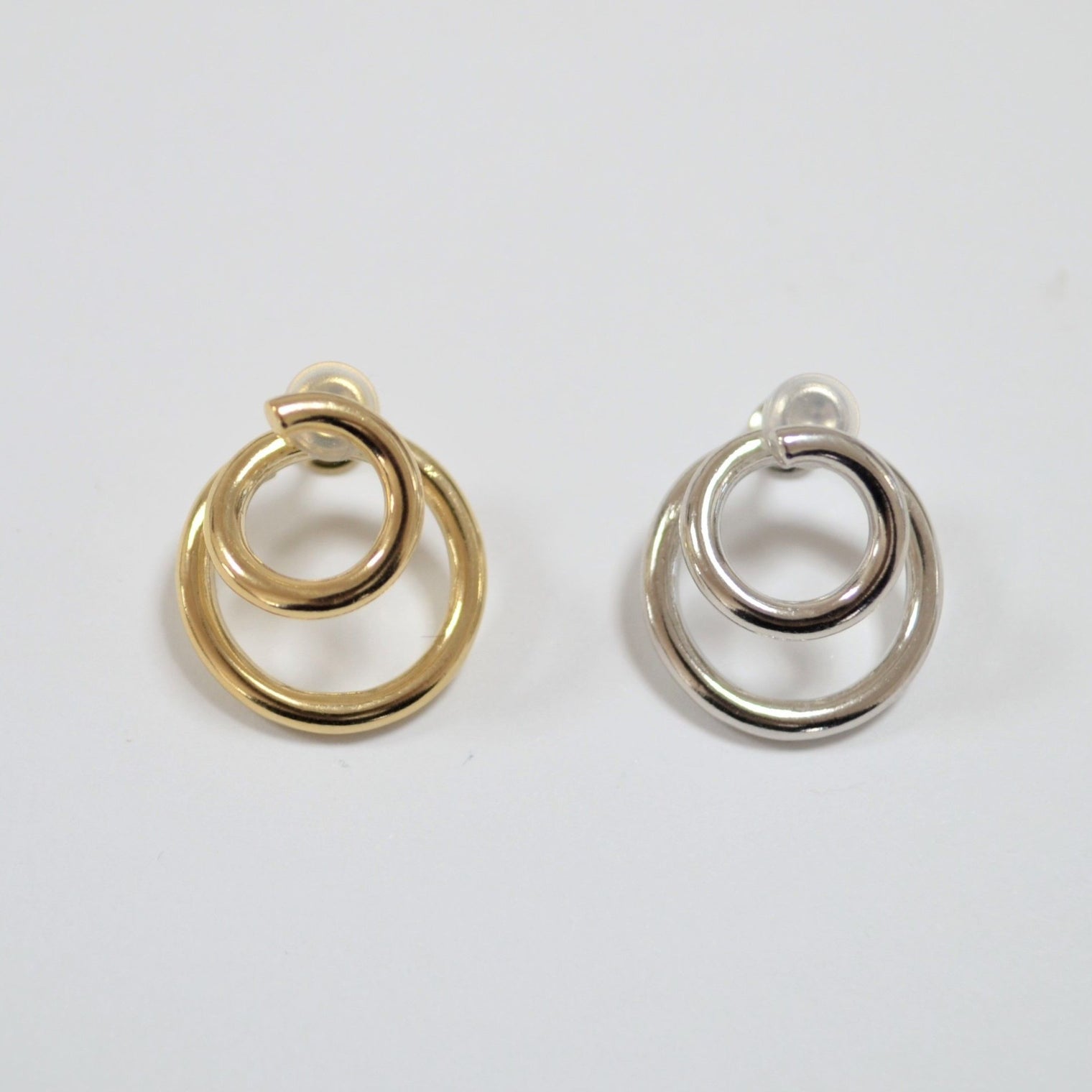 double hoop earring (gold / silver)