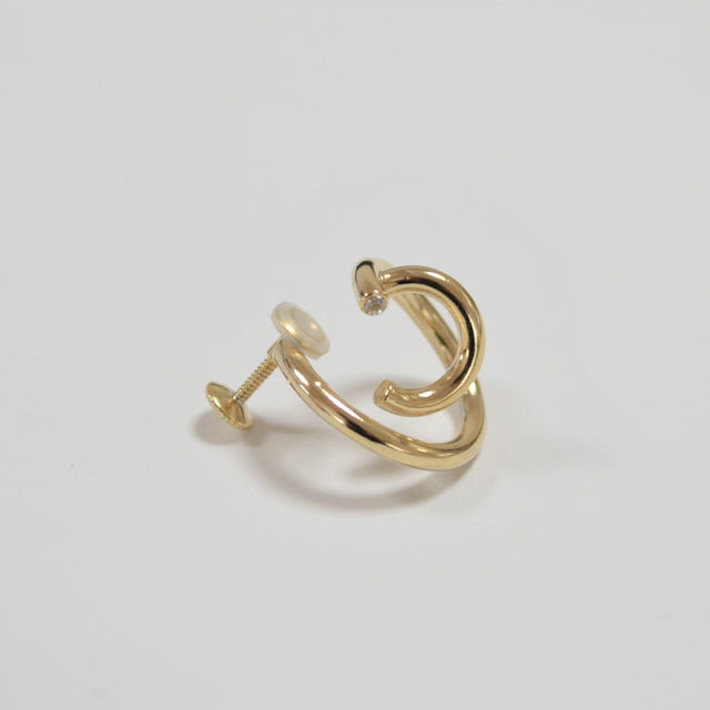 crossing double hoop earring