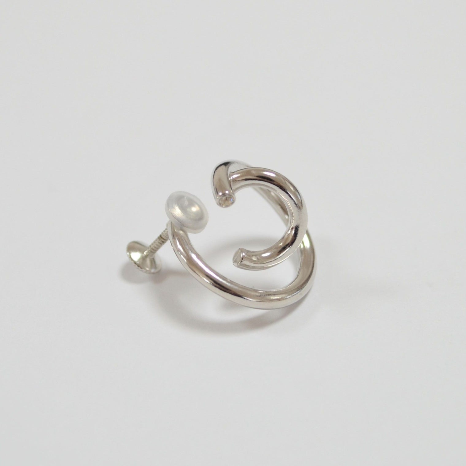 crossing double hoop earring