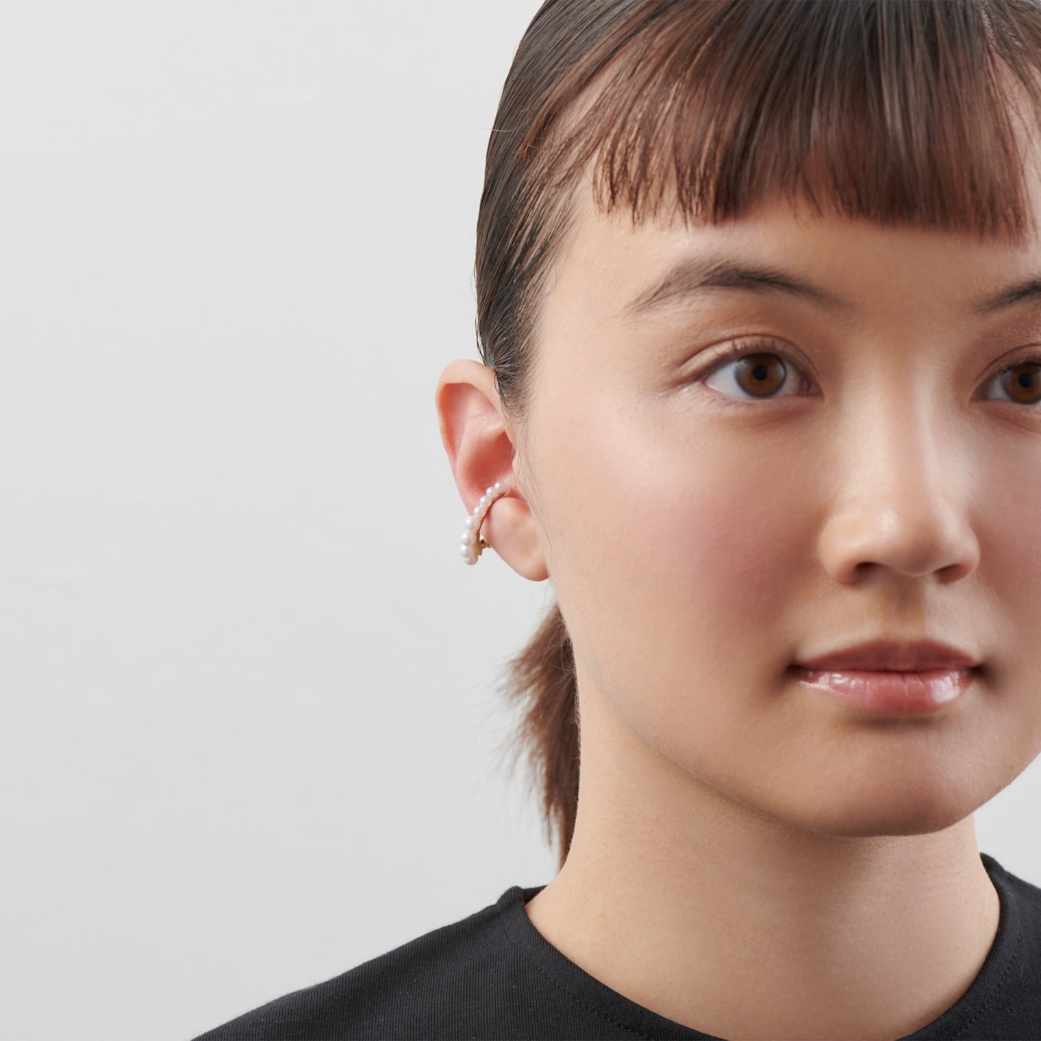 8 pearls earring (gold)