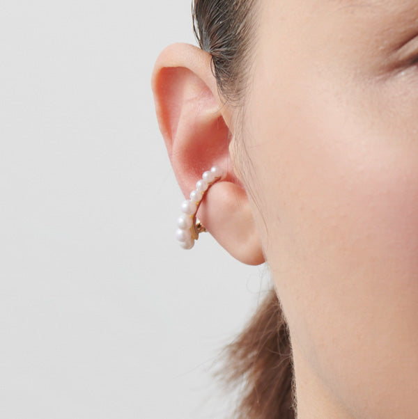 8 pearls earring (gold)