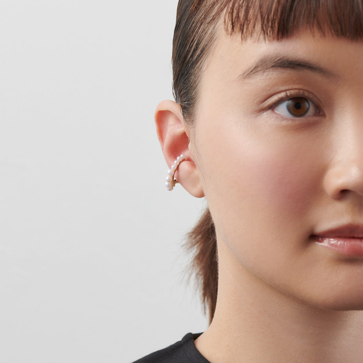 8 pearls earring (gold)