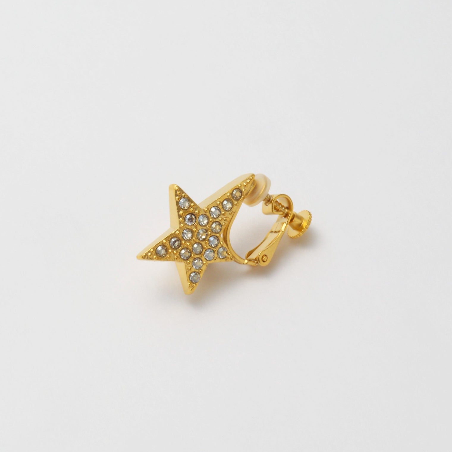 star earring (reversible / small / pave)