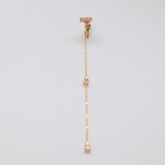 3 cubic zirconia top +5 cubic zirconia earring