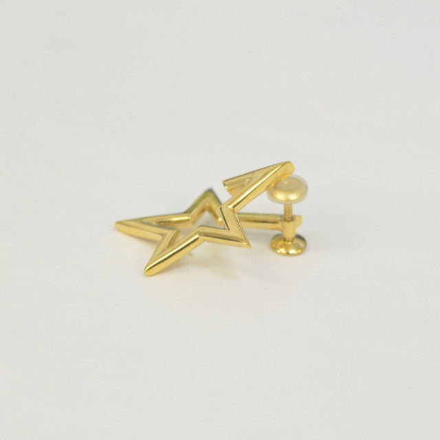 Star openwork earring (gold)
