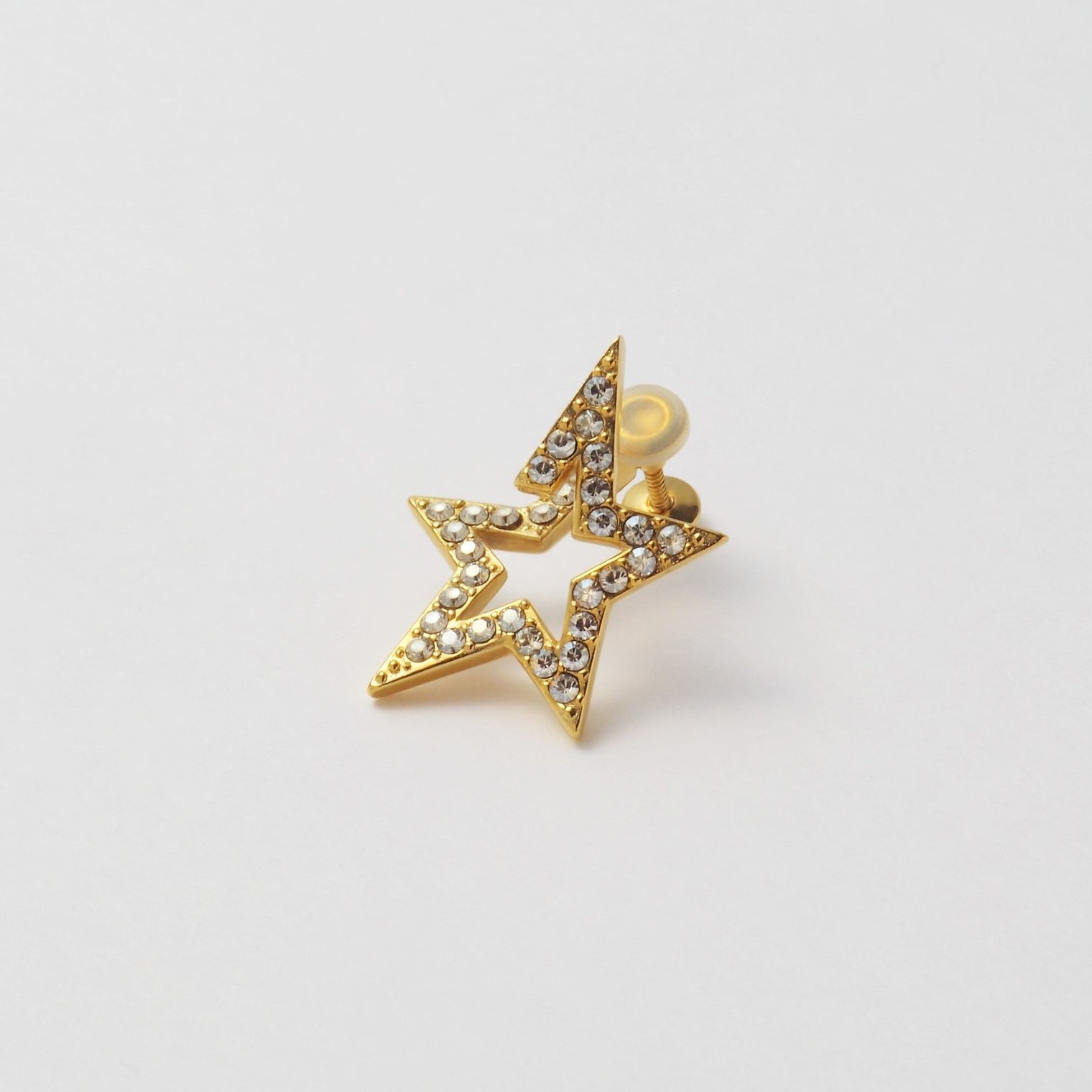 Star openwork earring (pave)