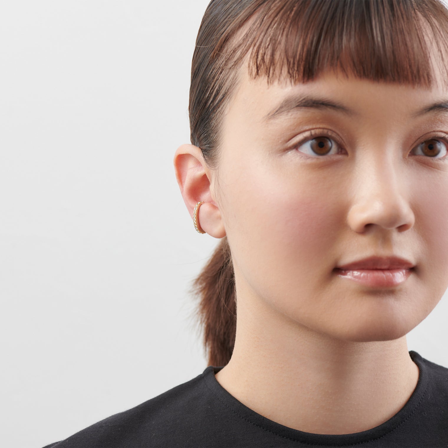 crystal glass earring