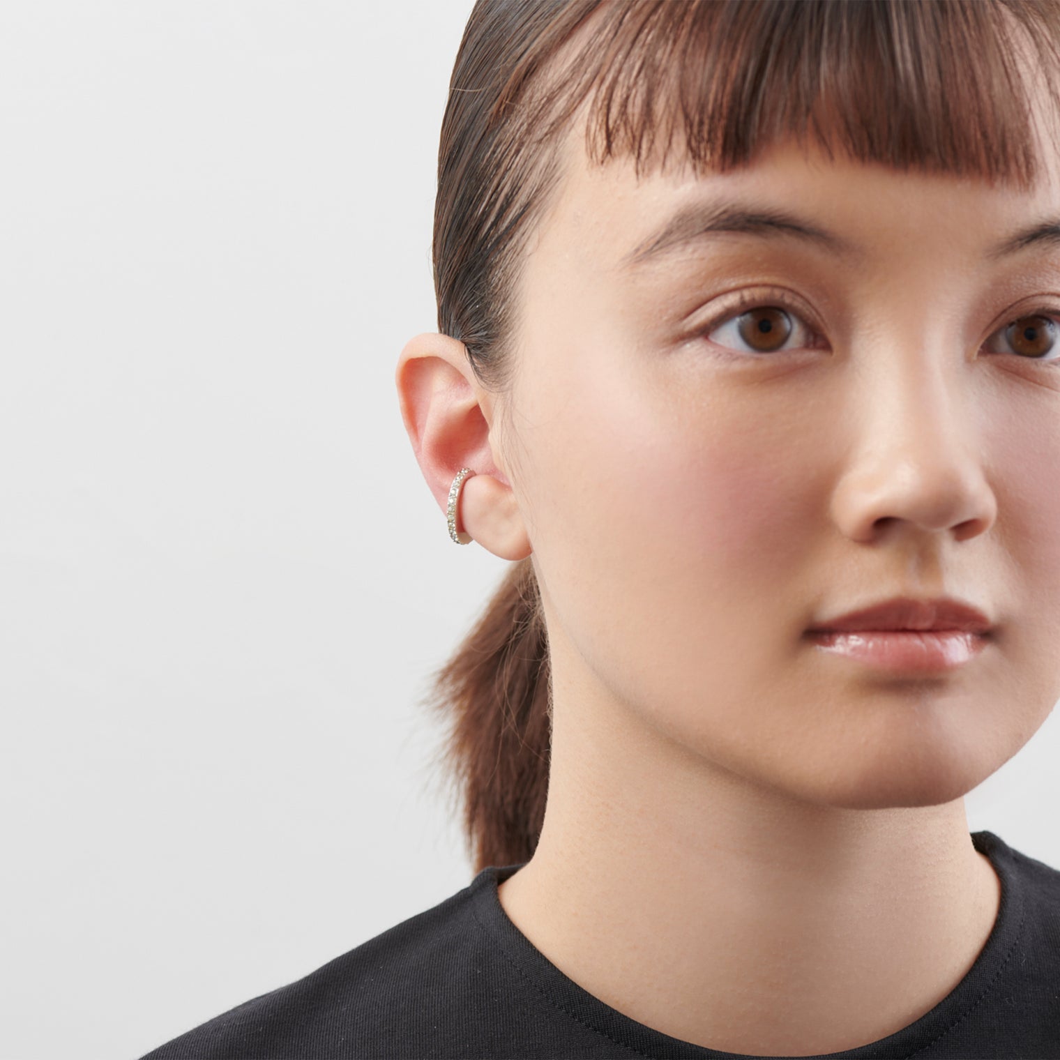 crystal glass earring