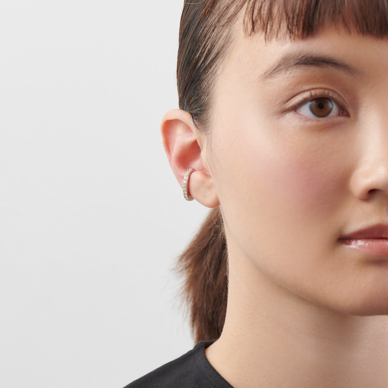 crystal glass earring