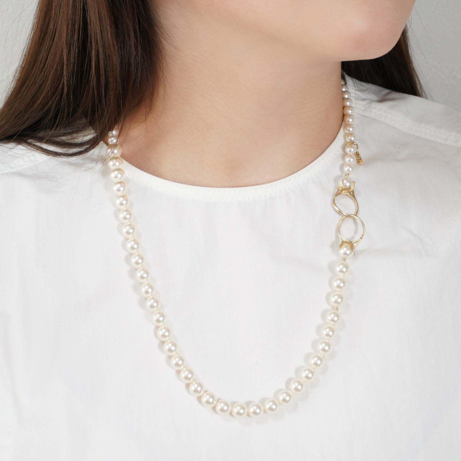 pearl necklace (6mm×8mm pearl / 60cm)