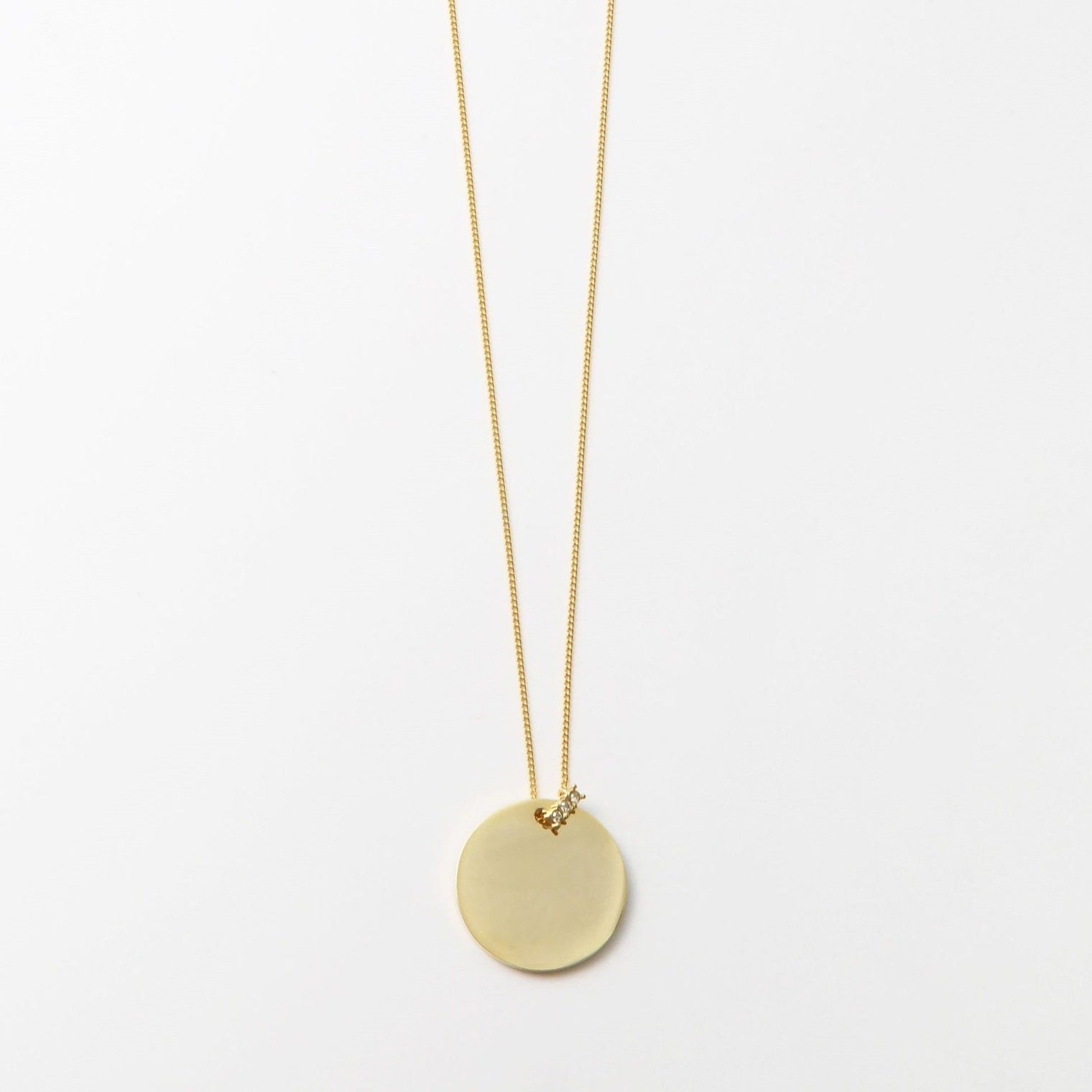 23mm gold circle necklace