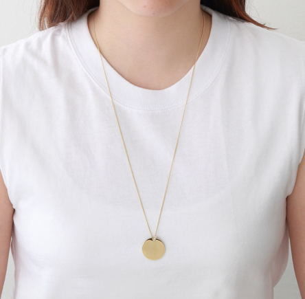 23mm gold circle necklace