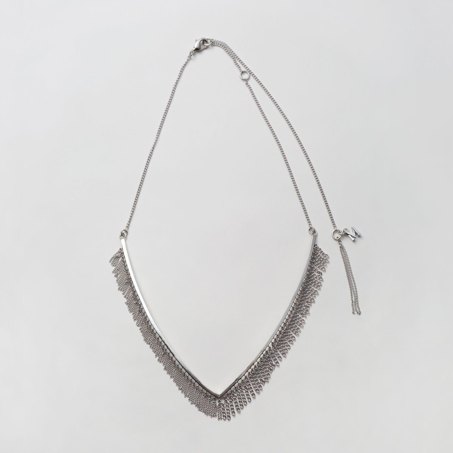 Fringe Necklace(Vtype/Silver)