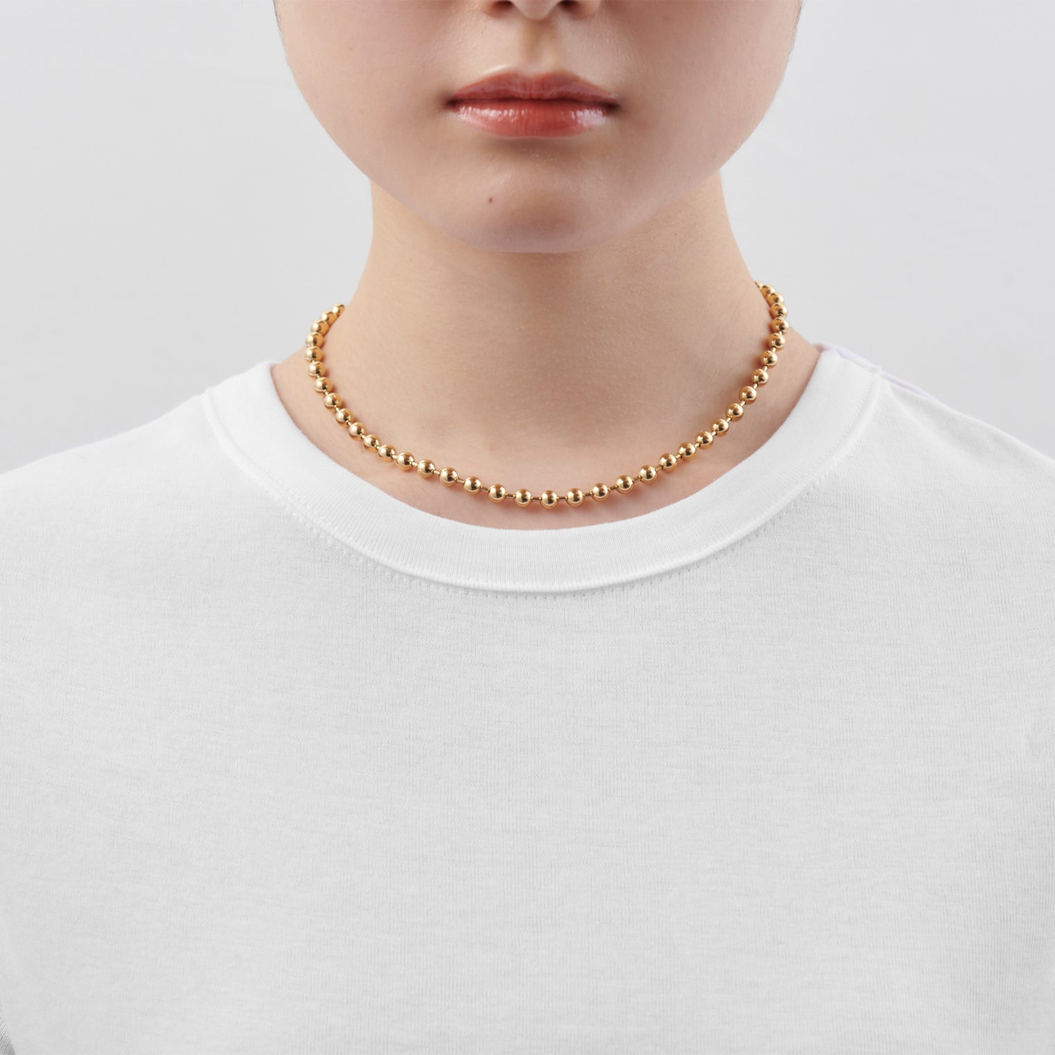 5mm ball chain necklace (gold)