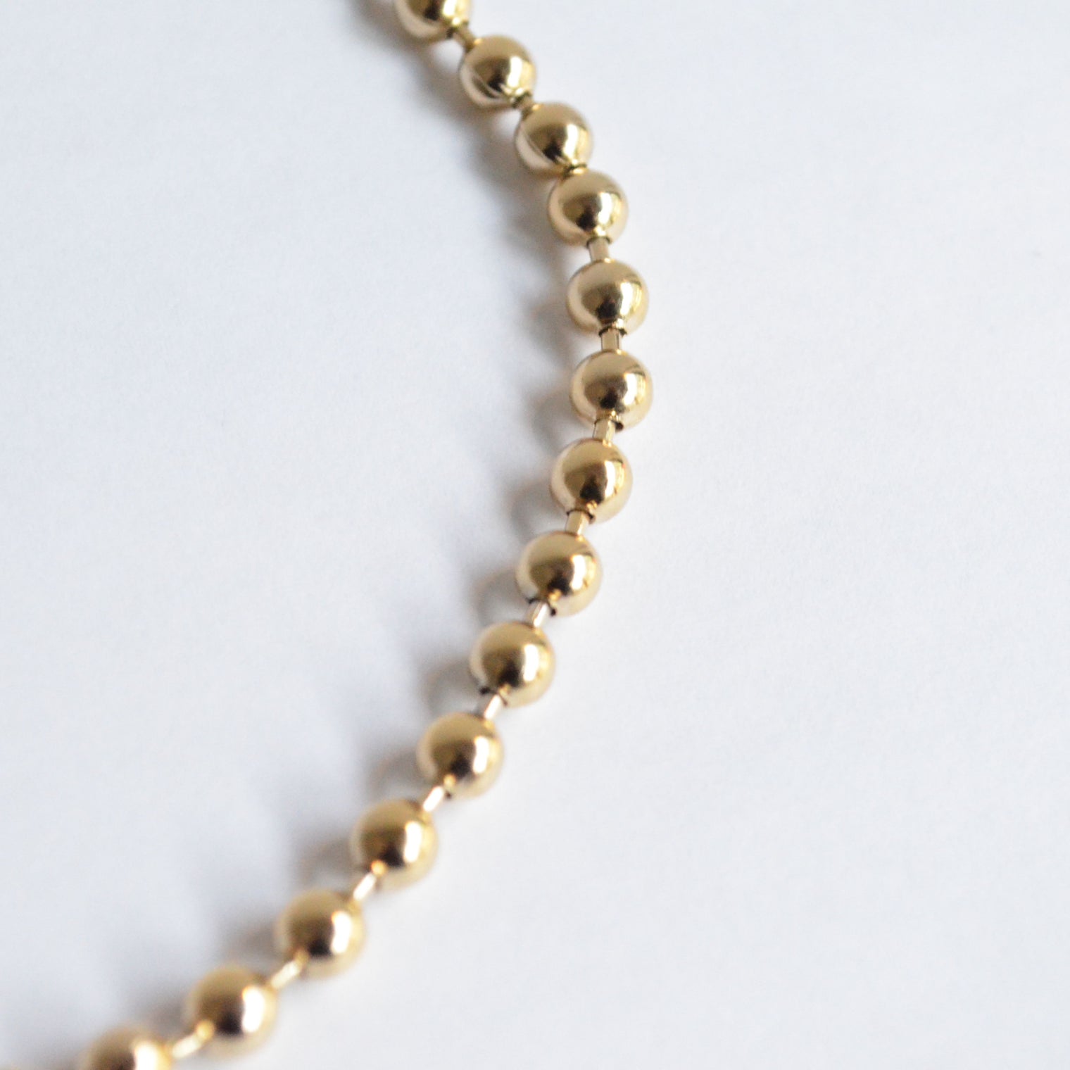 5mm ball chain necklace (gold)