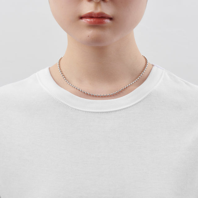 3.5mm ball chain necklace (silver)