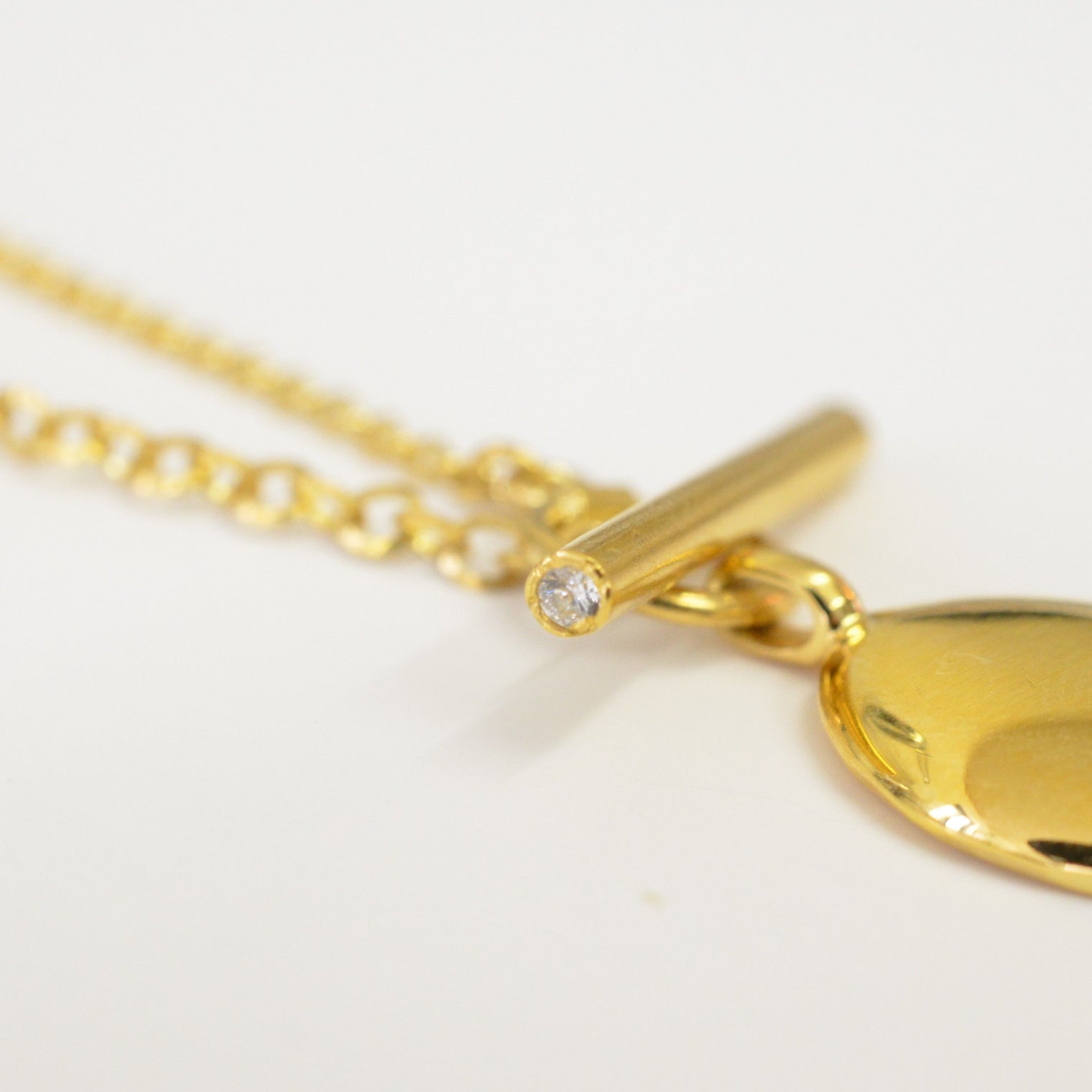 signet necklace (gold / silver925)