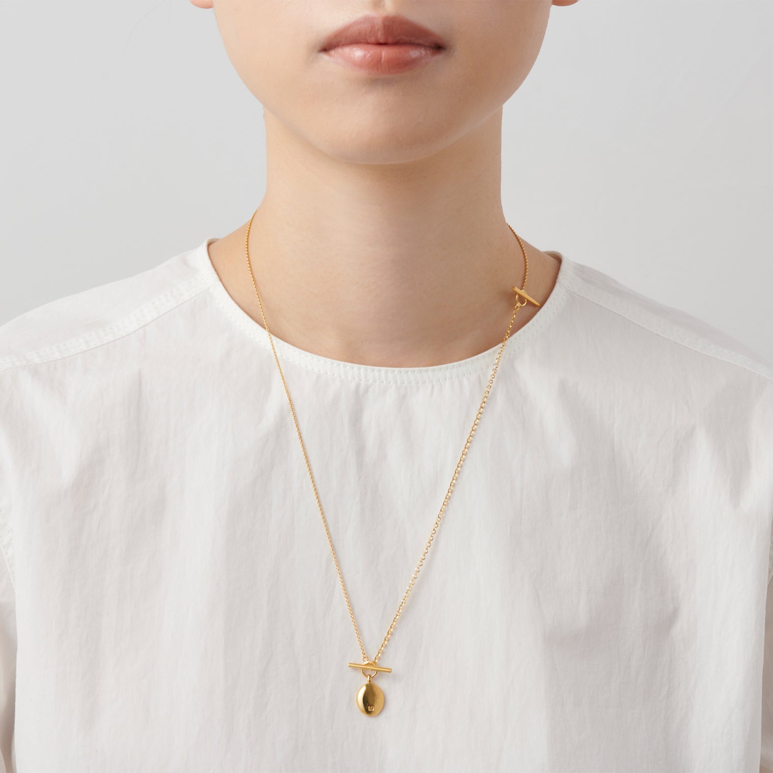 signet necklace (gold / silver925)