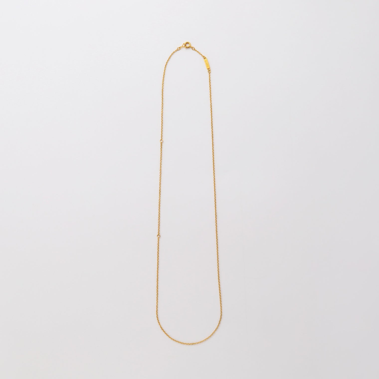 Basic chain long necklace (gold / thin / triangle)
