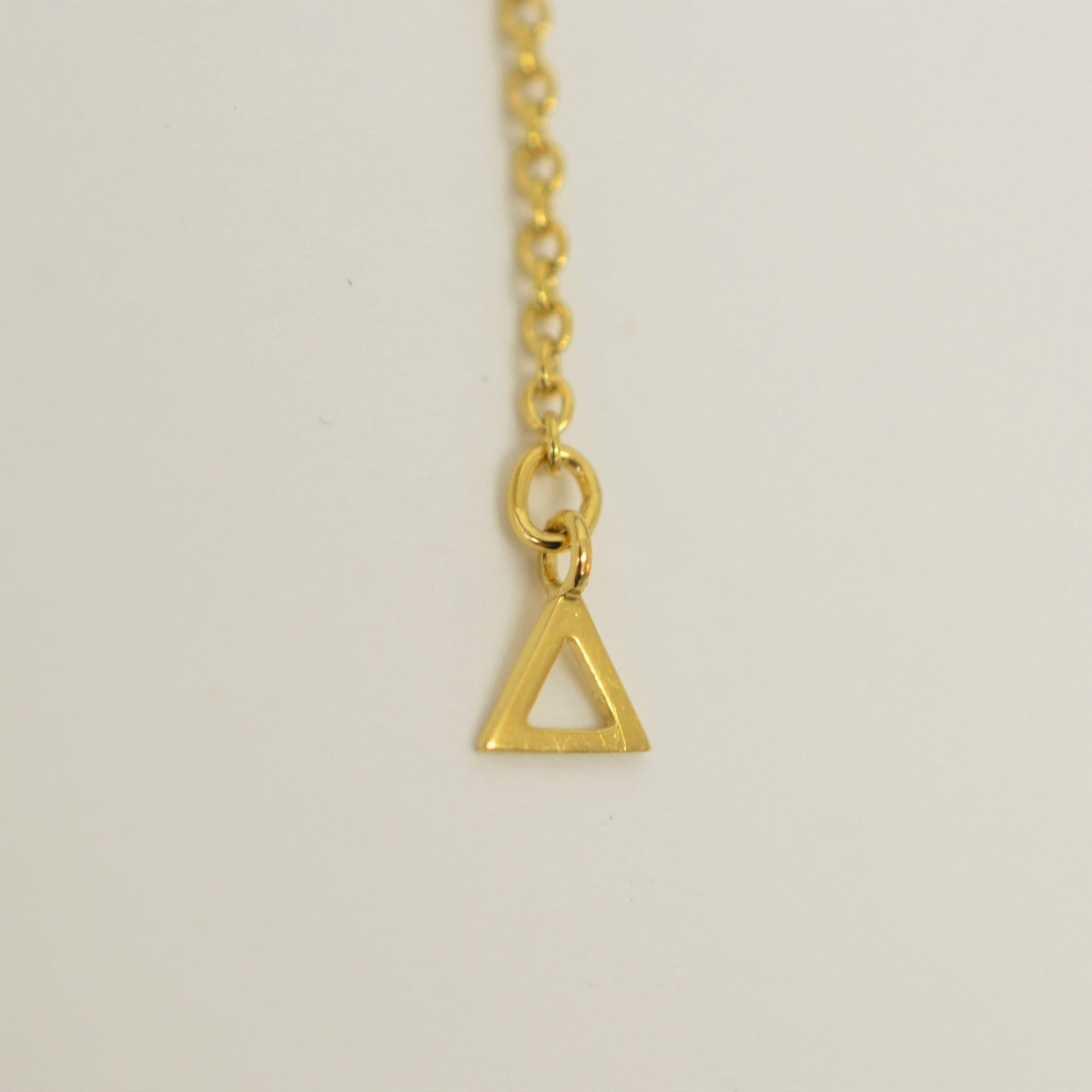 Basic chain long necklace (gold / thin / triangle)