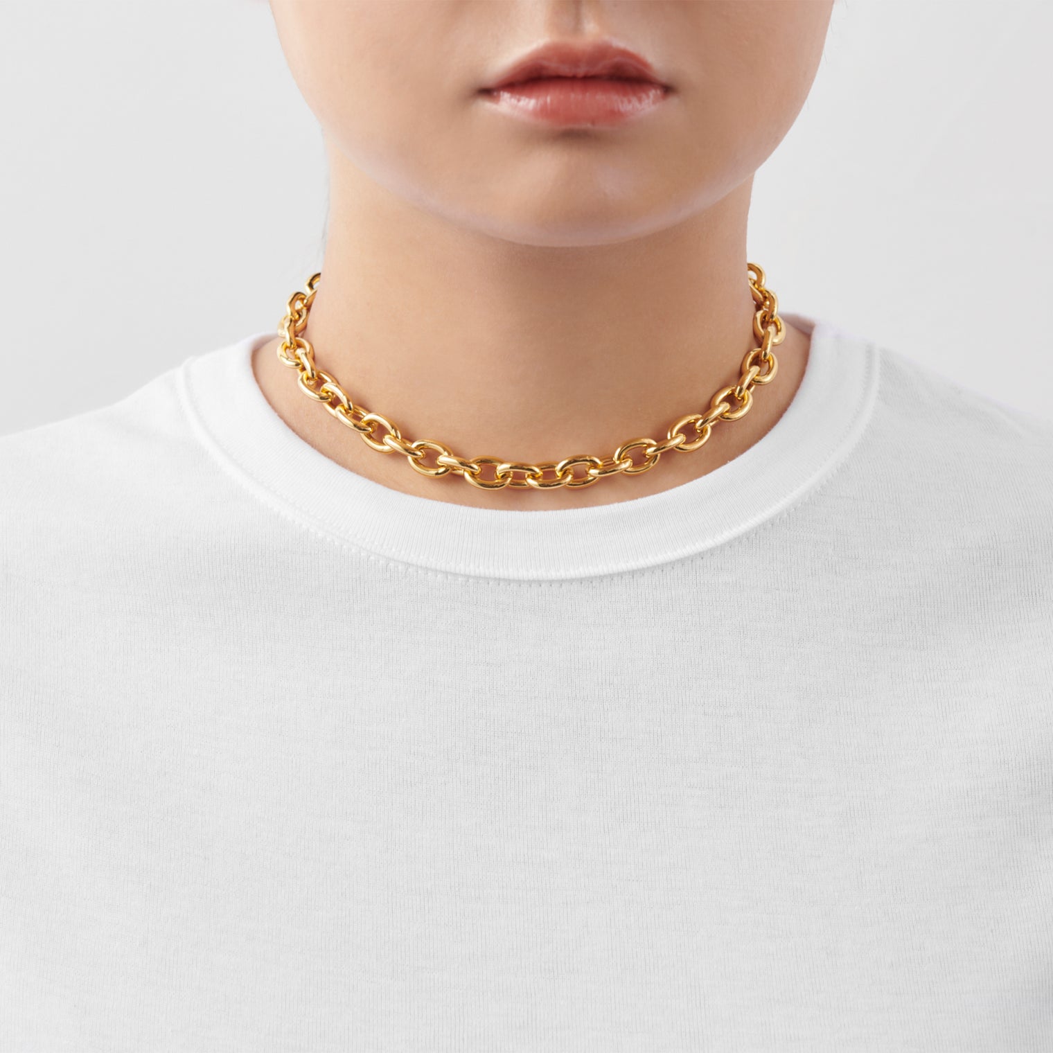 Volume chain necklace (gold)