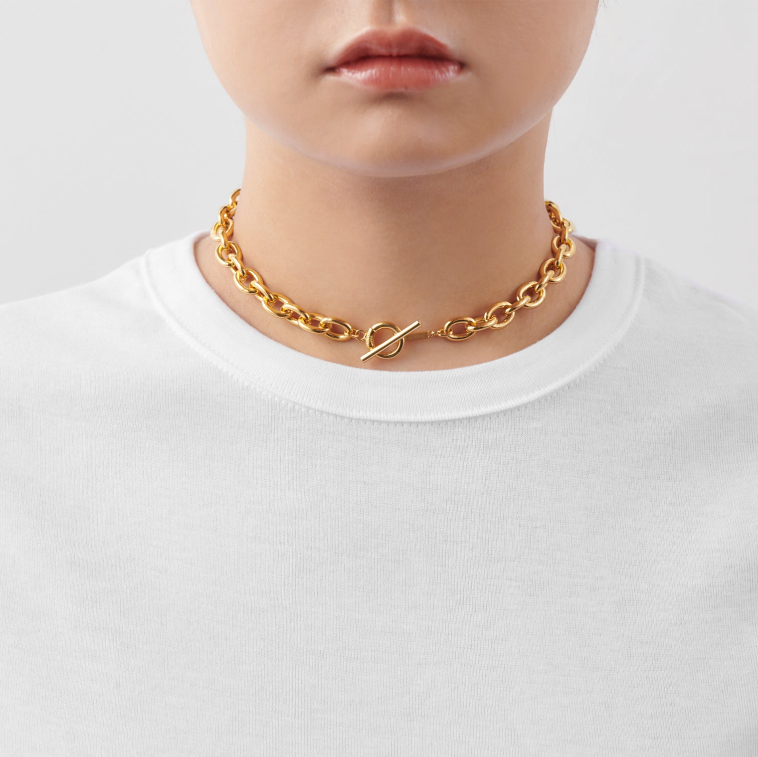 Volume chain necklace (gold)