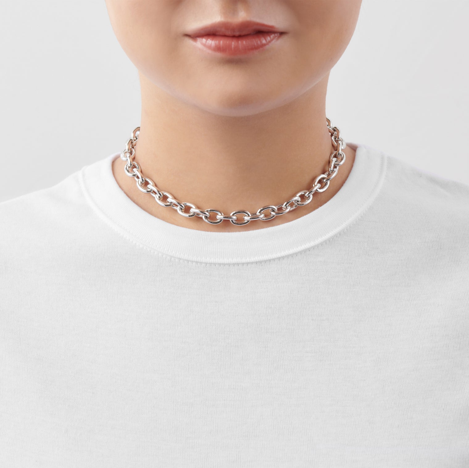 Volume chain necklace (silver)