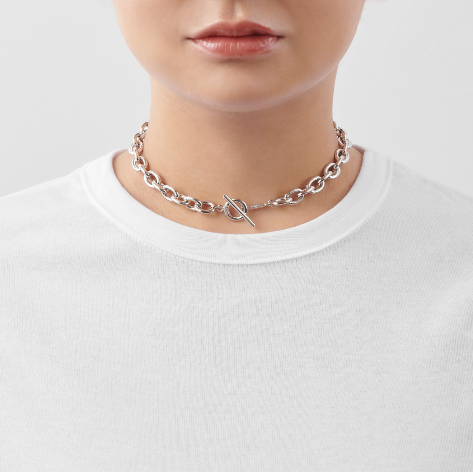 Volume chain necklace (silver)
