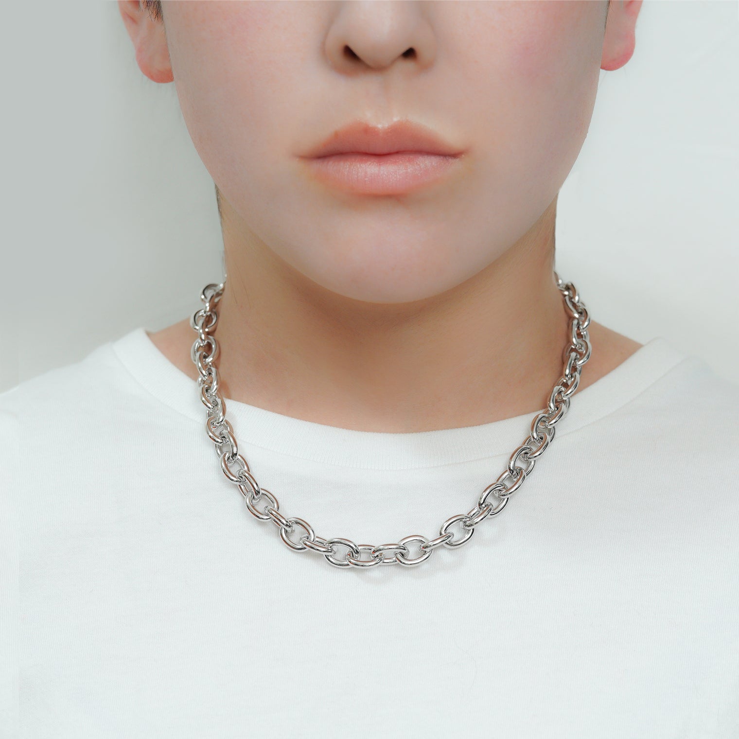 Volume chain necklace (silver)
