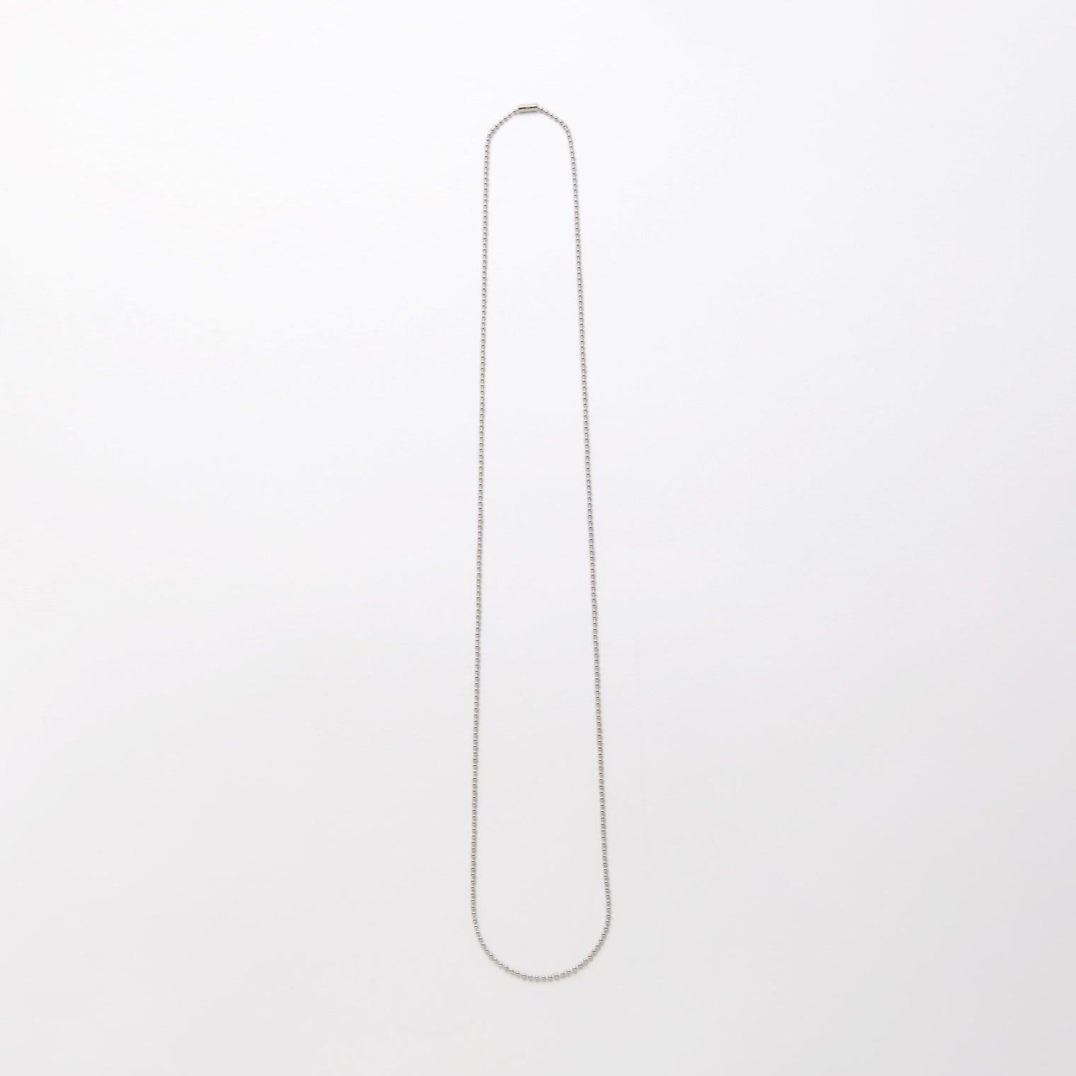 2mm long ball chain necklace (silver / 80cm)