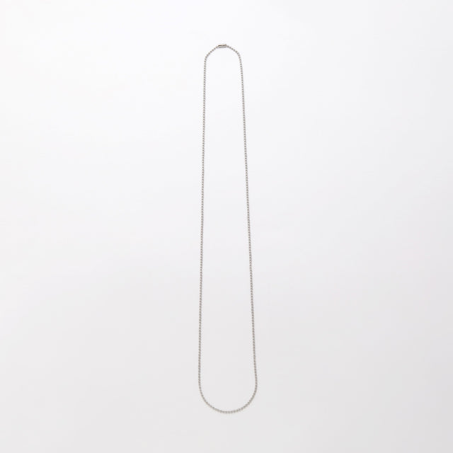 2mm long ball chain necklace (silver / 80cm)