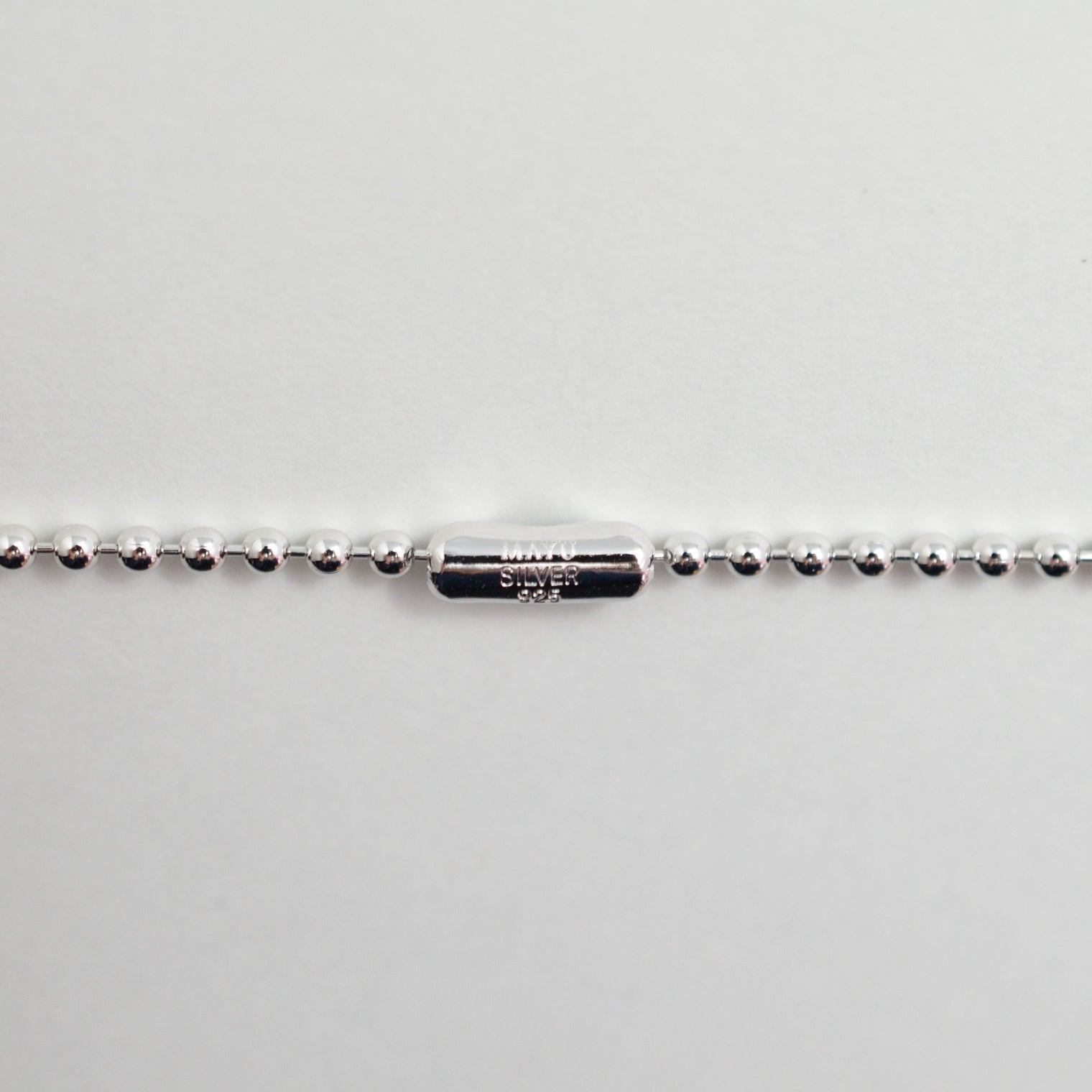2mm long ball chain necklace (silver / 80cm)