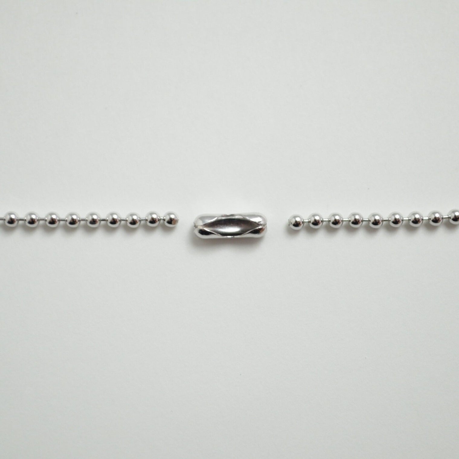 2mm long ball chain necklace (silver / 80cm)