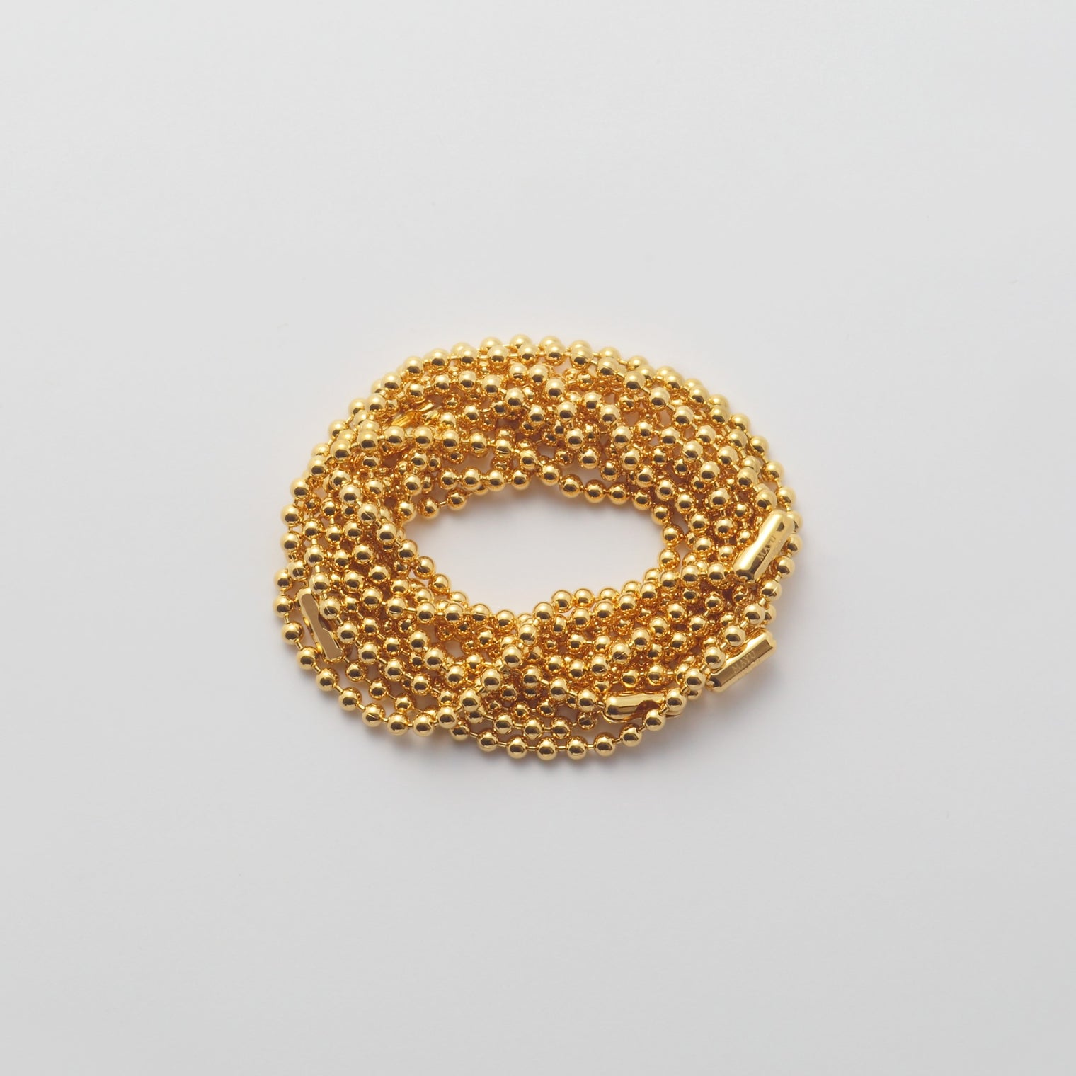 3.5mm long ball chain necklace (gold / 180cm)