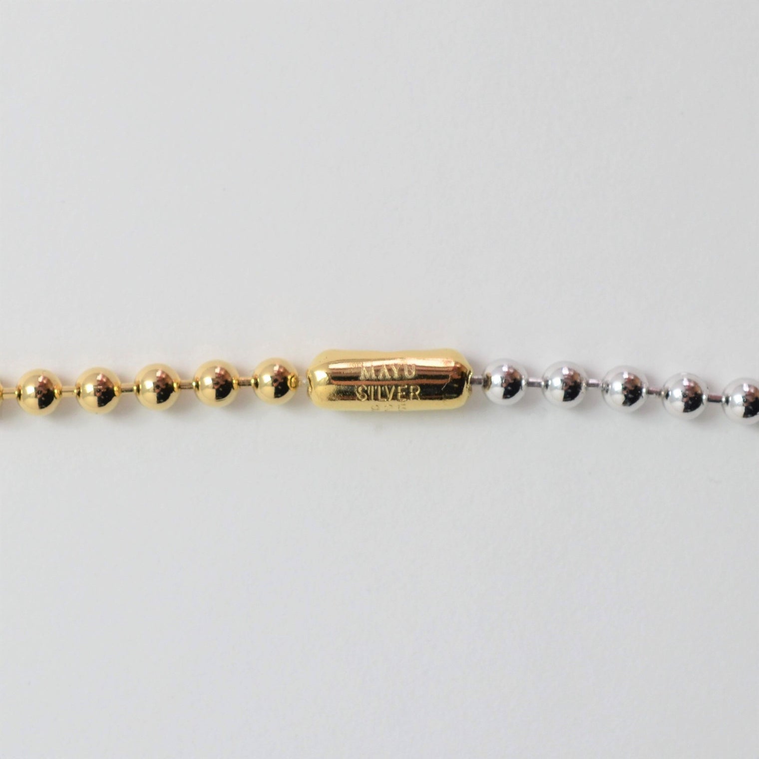 3.5mm long ball chain necklace (silver / gold / 180cm)
