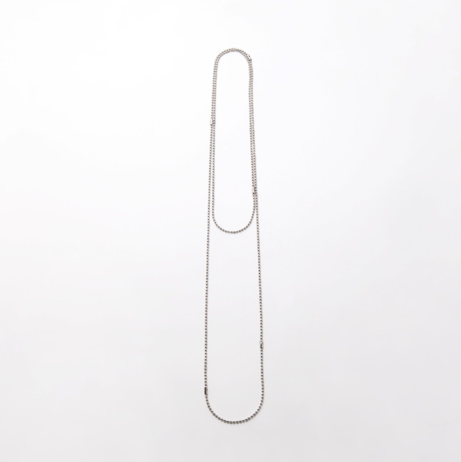 3.5mm long ball chain necklace (silver / 180cm)