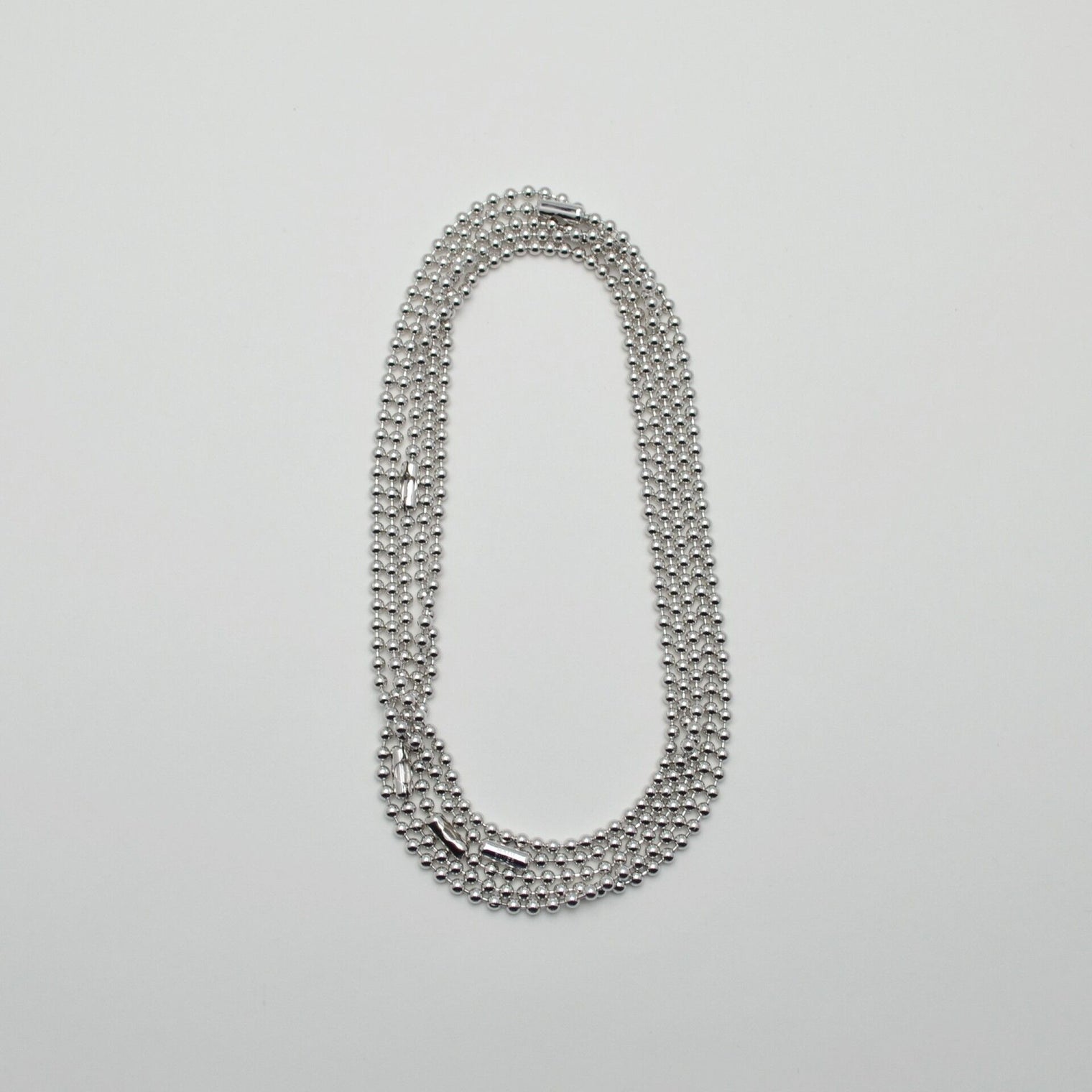3.5mm long ball chain necklace (silver / 180cm)