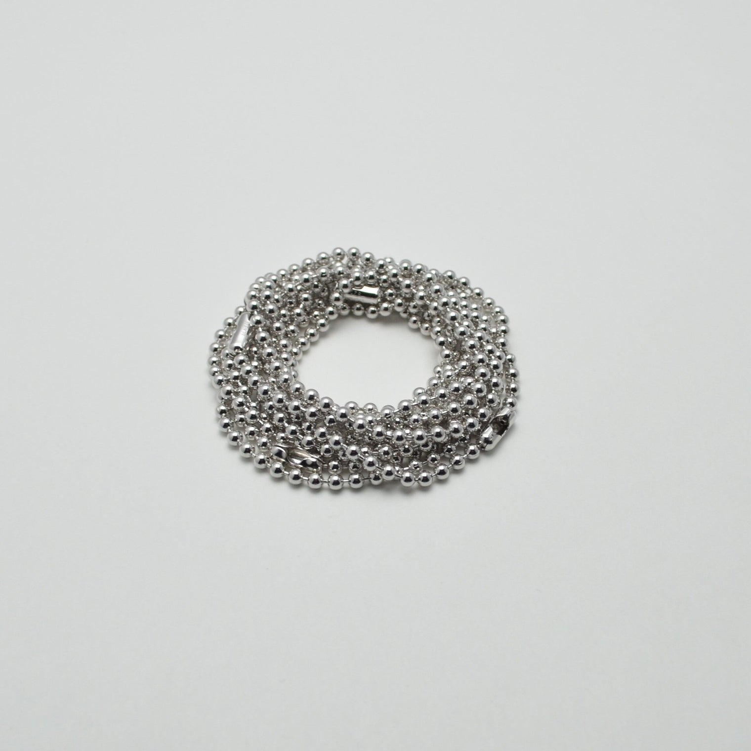 3.5mm long ball chain necklace (silver / 180cm)