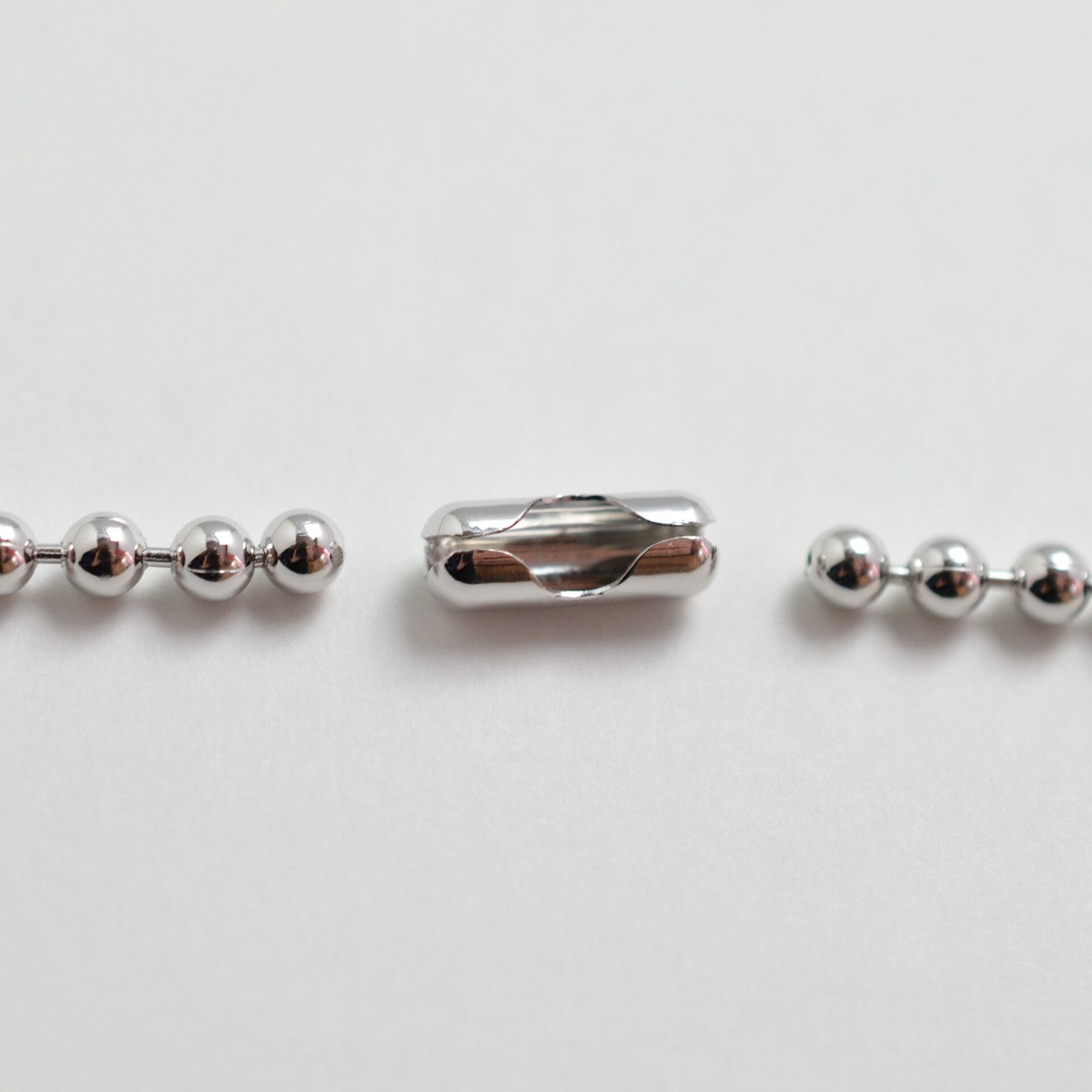 3.5mm long ball chain necklace (silver / 180cm)