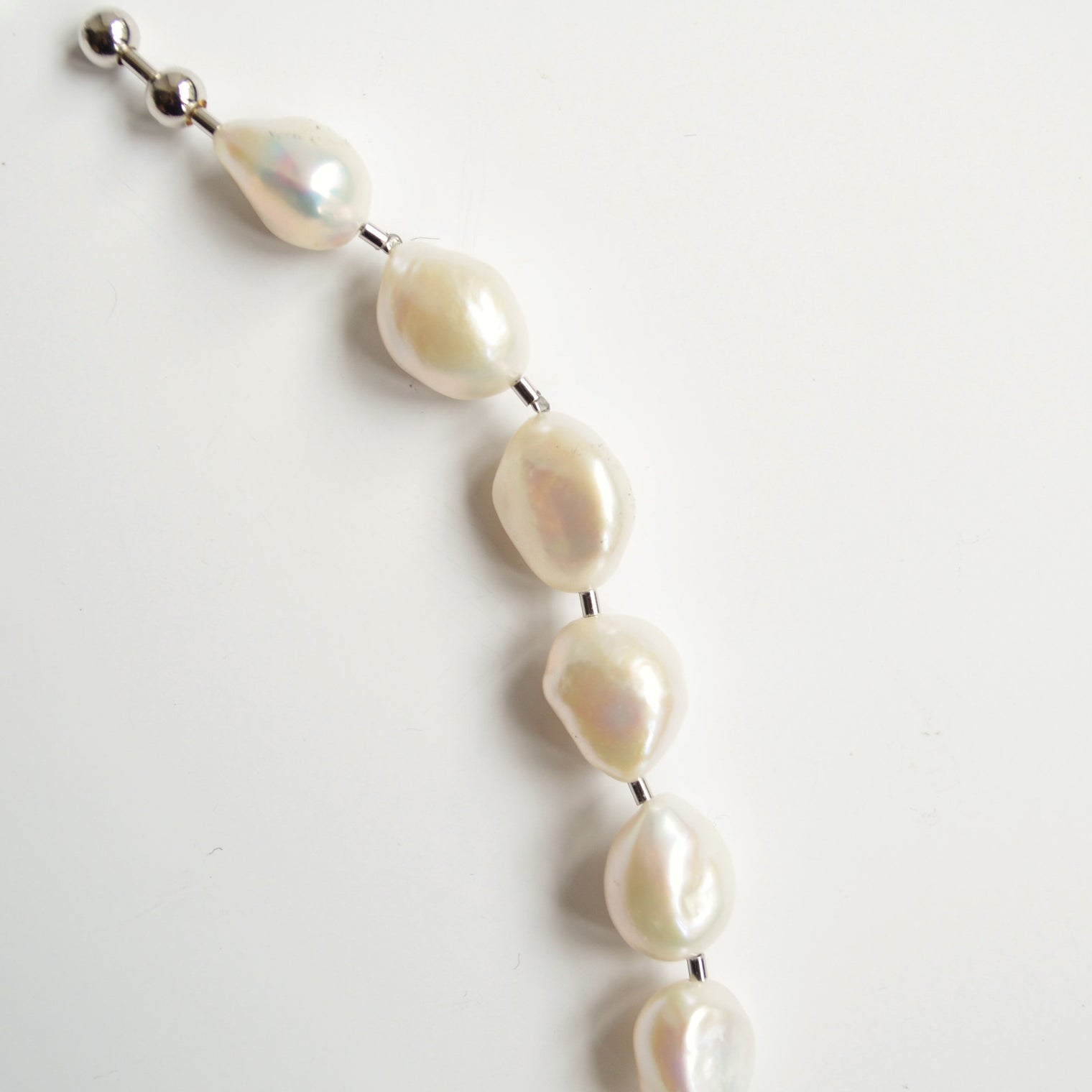 LIMITED COLLECTION【Freshwater pearl ball chain necklace (big)】