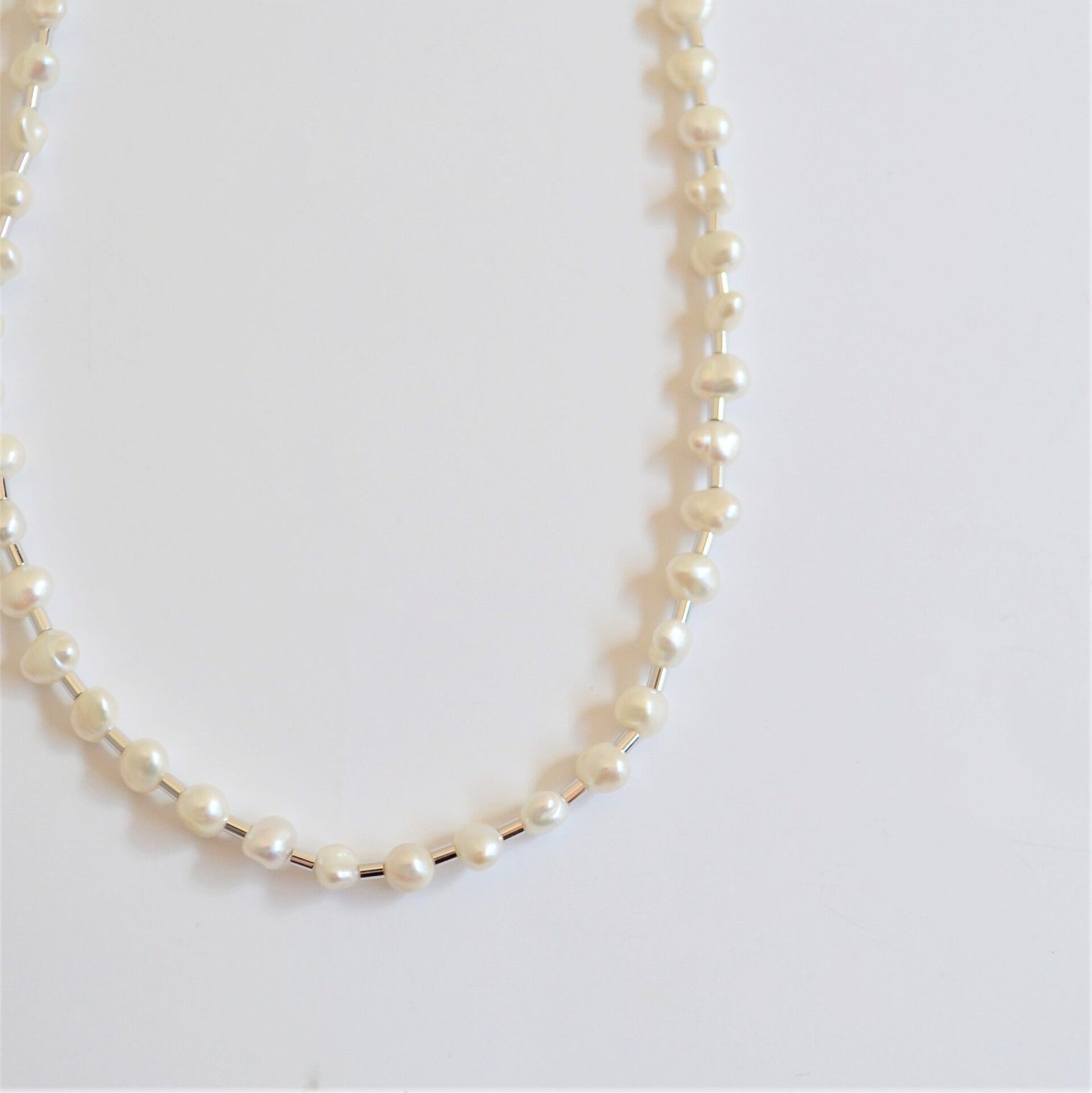 LIMITED COLLECTION 【Baroque pearl ball chain necklace (tiny)】