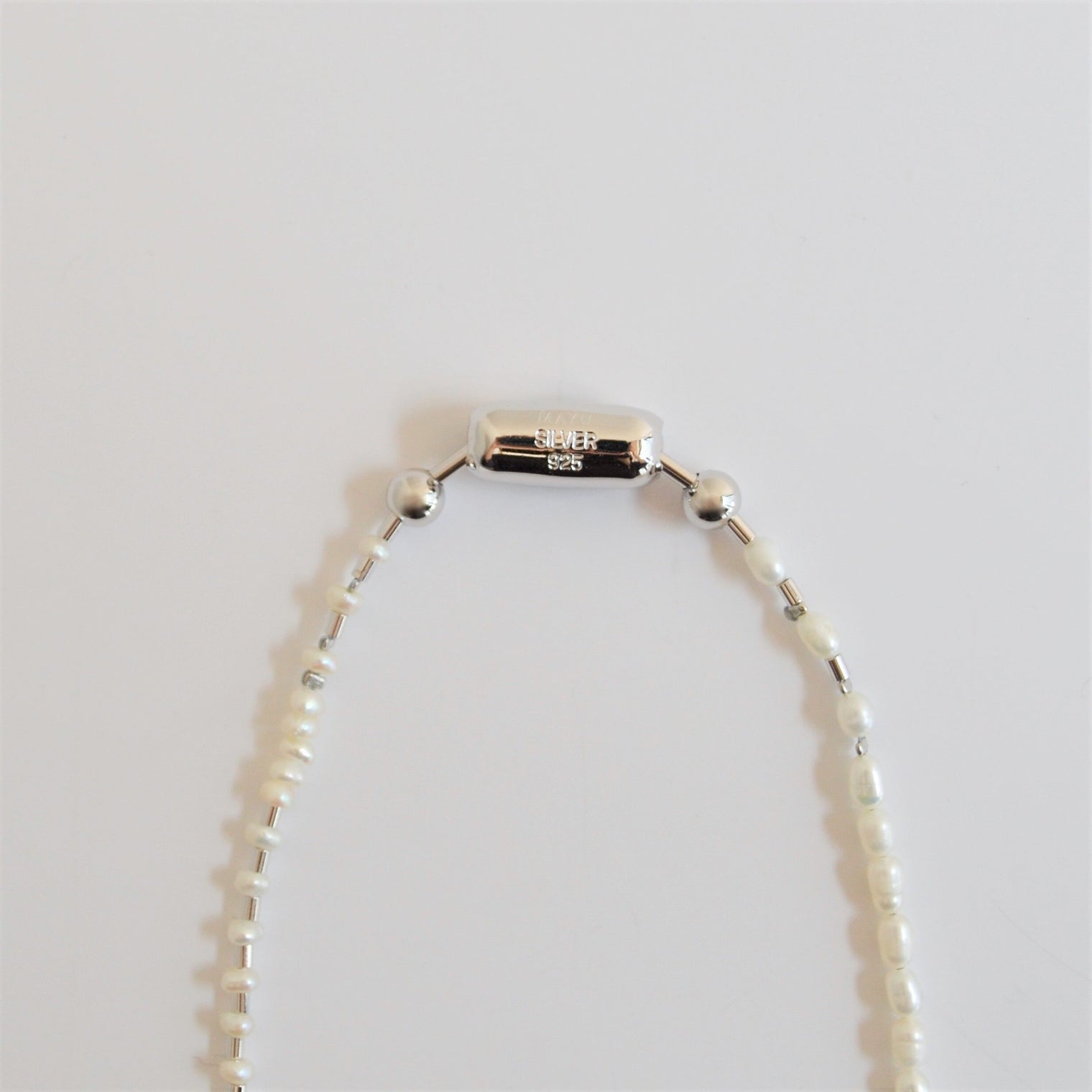 LIMITED COLLECTION【Freshwater pearl ball chain necklace (baby pearl/Silver)】