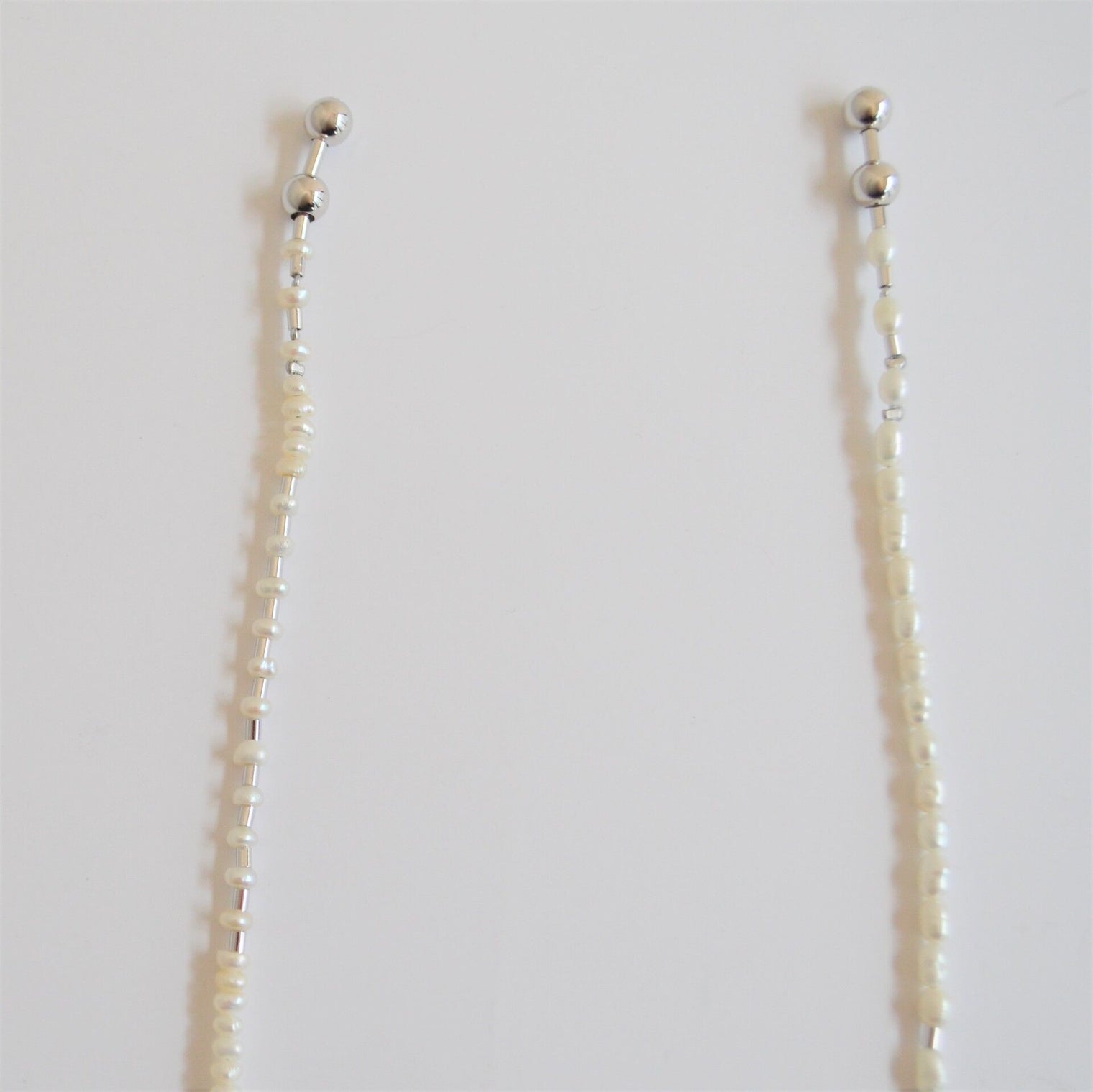 LIMITED COLLECTION【Freshwater pearl ball chain necklace (baby pearl/Silver)】