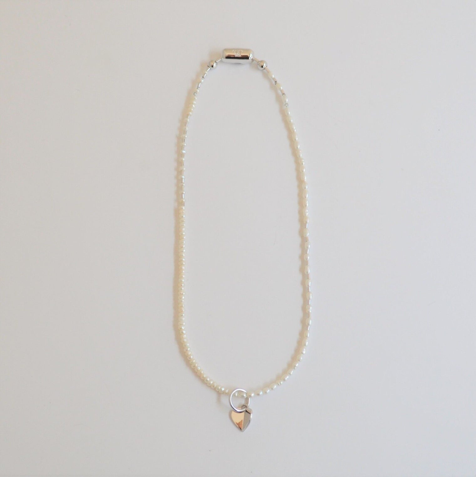 LIMITED COLLECTION【Freshwater pearl ball chain necklace (baby pearl/Silver)】