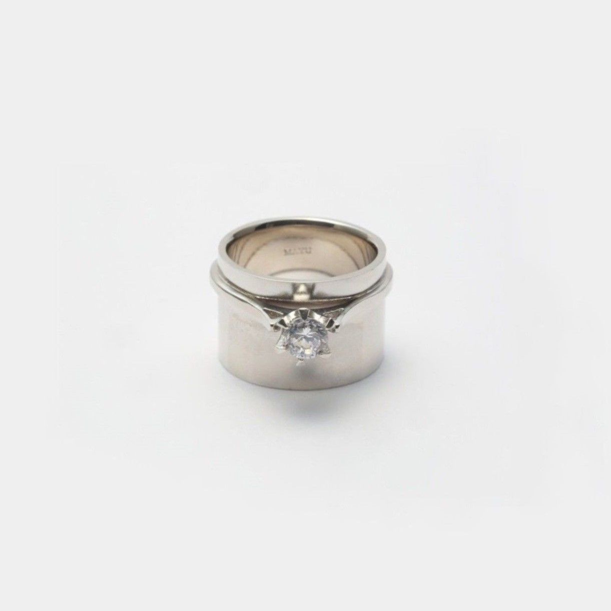 ring motif ring (cubic zirconia / silver)