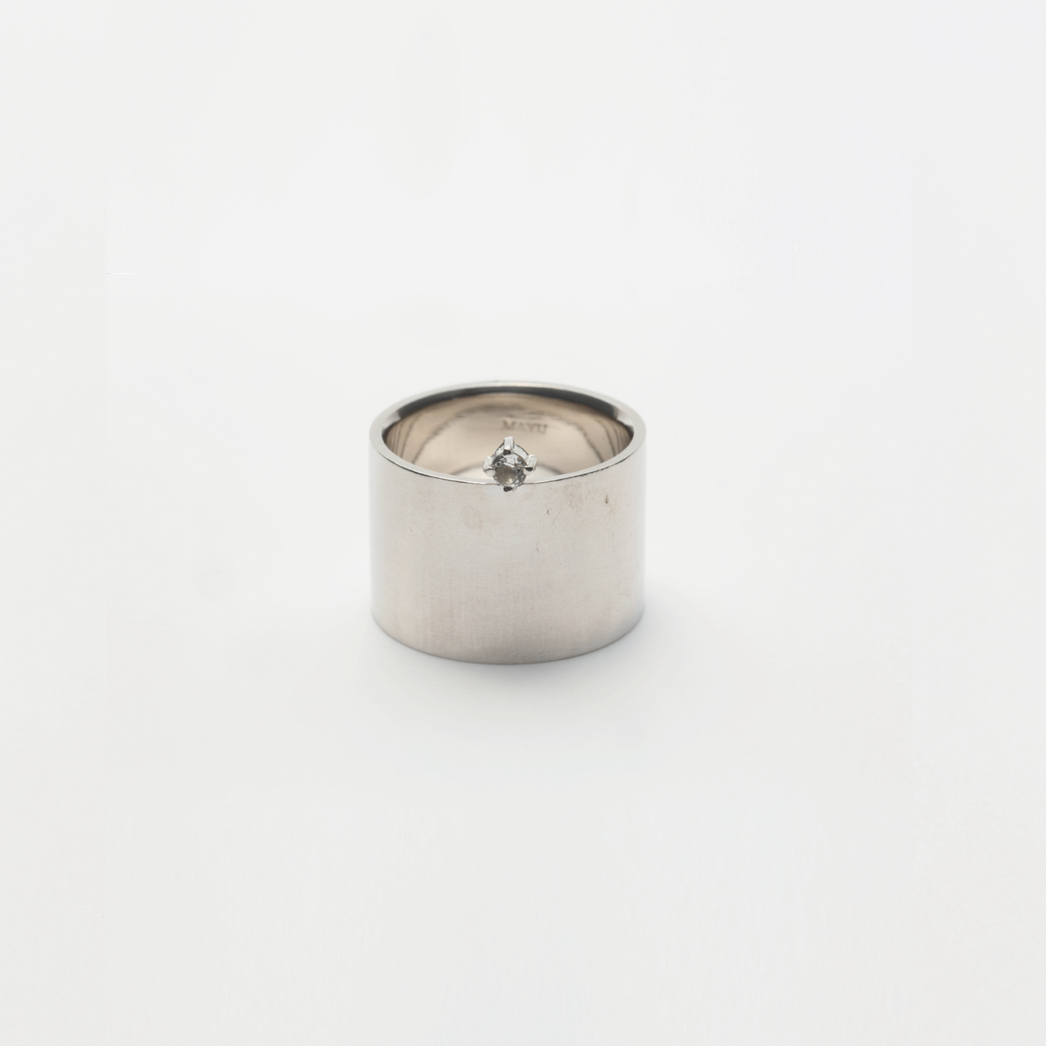 ring motif point ring (cubic zirconia / silver)